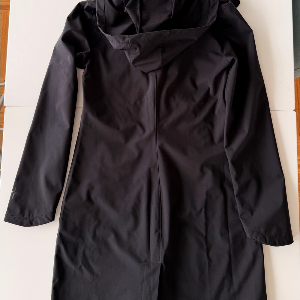 Icebreaker Black Women's Trench Coat with Fleece Collar - Picture 2 of 6
